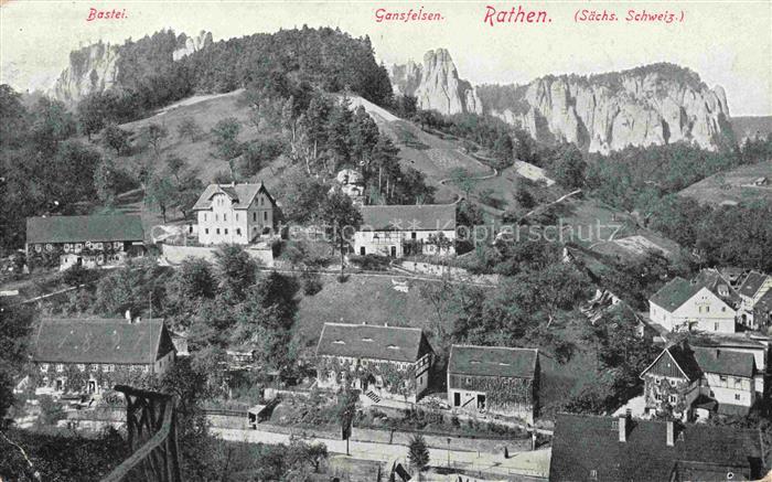 Rathen Saechsische Schweiz Bastei Gansfelsen