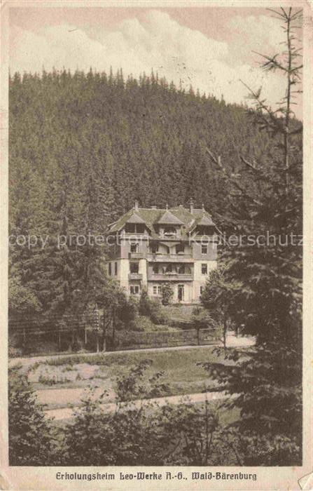 Waldbaerenburg Wald-Baerenburg Altenberg Sachsen Erholungsheim Leo Werke