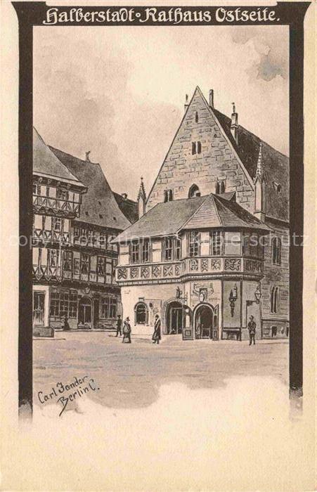 Halberstadt Harz Rathaus Ostseite