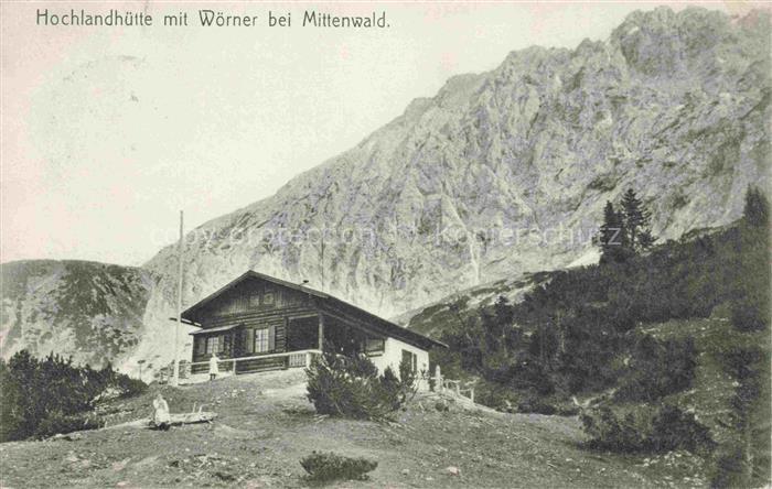 MITTENWALD Bayern Hochlandhuette mit Woerner
