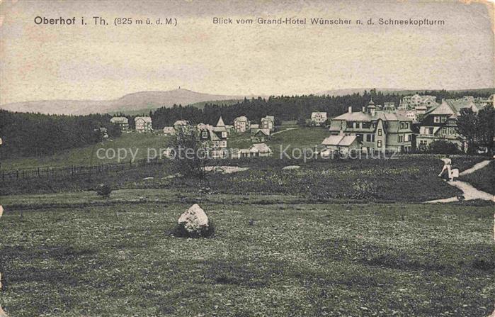 Oberhof Thueringen Blick vom Grand Hotel Wuenscher