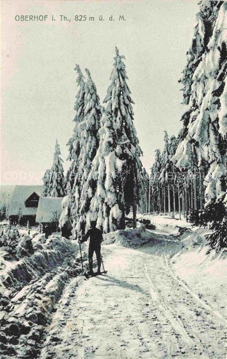 Oberhof Thueringen Winteridyll Skilanglaeufer