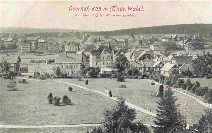 Oberhof Thueringen Panorama mit Grand Hotel Wuenscher