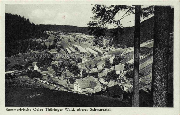 Oelze Katzhuette Saalfeld-Rudolstadt Thueringen Oberes Schwarzatal Panorama