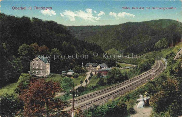 Oberhof  Thueringen Wilde Gera Tal mit Gehlbergermuehle