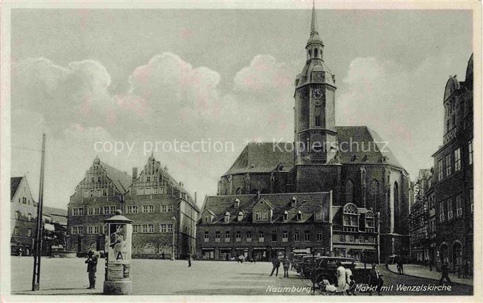 Naumburg  Saale Markt mit Wenzelskirche