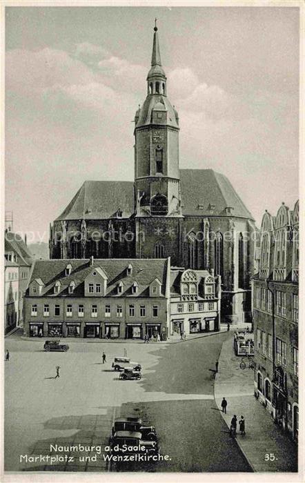 Naumburg  Saale Marktplatz mit Wenzelskirche