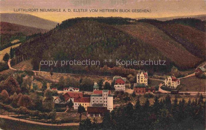 Neumuehle Elster Greiz Thueringen Ansicht vom Heiteren Blick