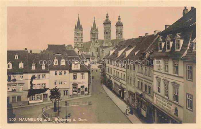 Naumburg  Saale Steinweg und Dom