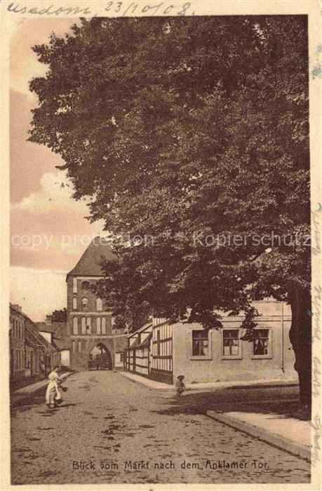 Anklam Marktblick mit Anklamer Tor