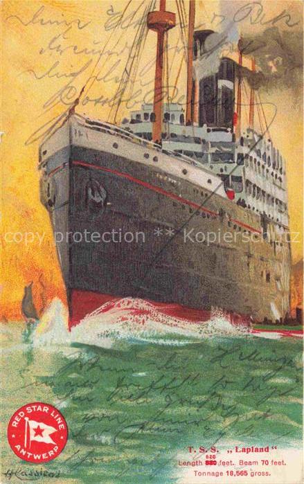 Dampfer Oceanliner T.S.S. Lapland