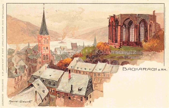 Wielandt Manuel Kuenstlerlitho Bacharach a. Rhein