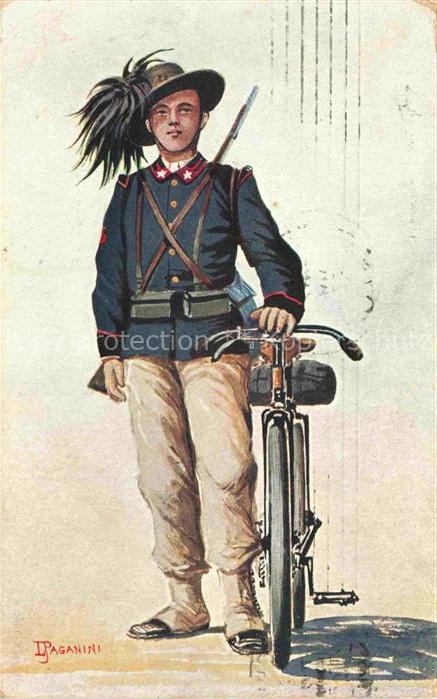 Militaria Italia Pagonini Soldat Fahrad