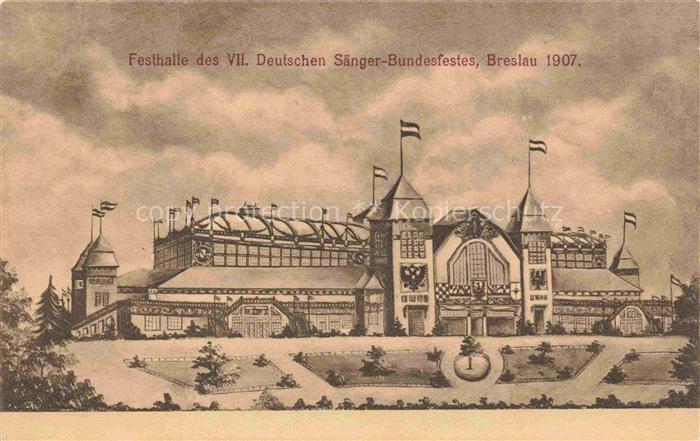 Saengerbundfest Saengerfest Festhalle Breslau