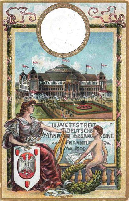 Saengerbundfest Saengerfest Wettstreit Deutsche Maenner Frankfurt a. M.