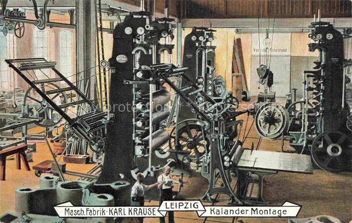 Buchdruck Karl Krause Leipzig Masch Fabrik Kalander Montage