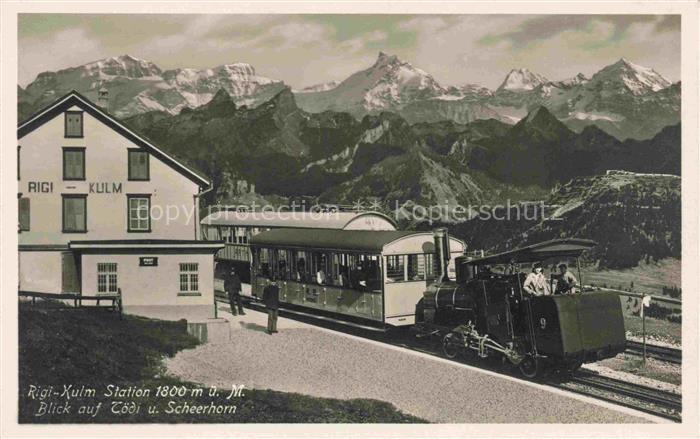 Zahnradbahn Standseilbahn Furniculaire Rack Railway-- Rigi Kulm Station Scheerho