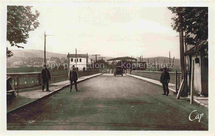 Grenze Douane Zoll Frontiere Border-- Hendaye Le pont frontiere