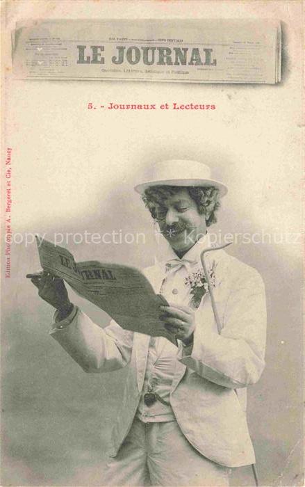 Zeitung Newspaper Journal Giornale-- Jouenaux et Lecteurs Le Journal Mann Hut