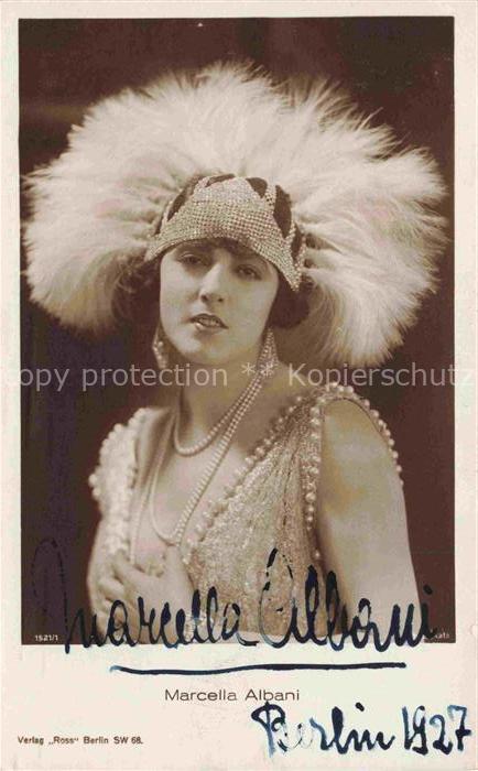 Verlag Ross Nr. 1521/1 Marcella Albani Berlin