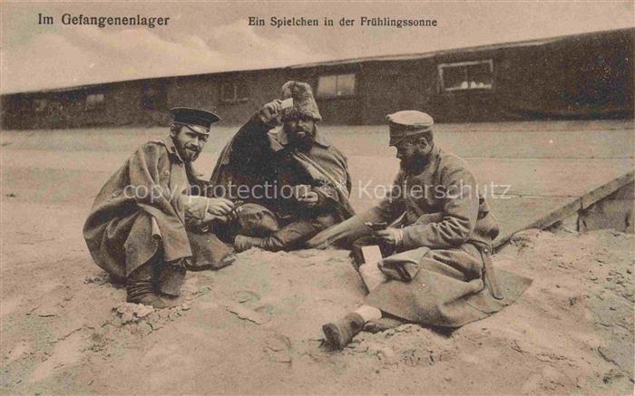 Kartenspiel-Postkarte Jeu de Cartes CPA-- Gefangenenlager