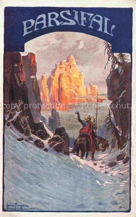 Pinggera Heinz Kuenstlerkarte Deutsche Sagen Maerchen Nr. 249 Parsifal