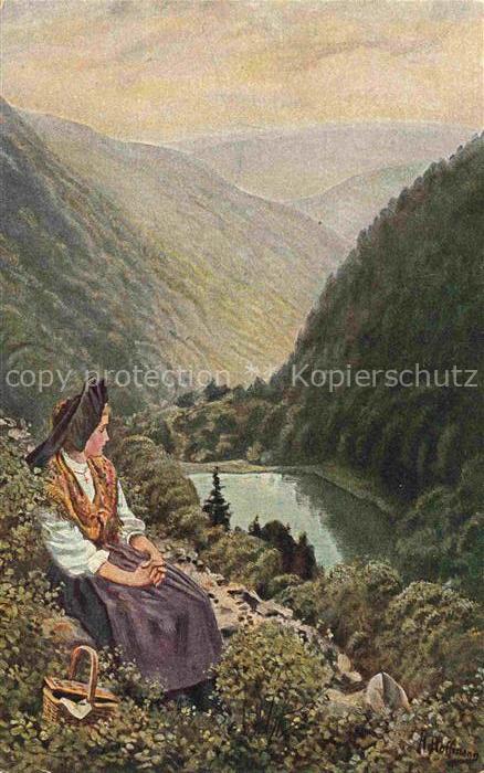 HOFFMANN  Heinrich Kuenstlerkarte Im Muenstertal