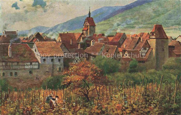 HOFFMANN  Heinrich Kuenstlerkarte Reichenweier