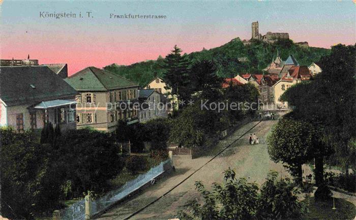 Goldfensterkarte Nr. 1911 Koenigstein i. T. Frankfurterstrasse