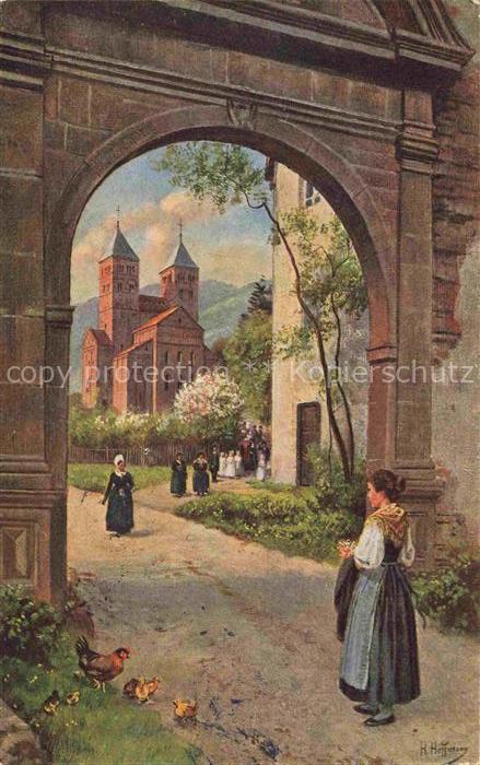 HOFFMANN  Heinrich Kuenstlerkarte Abtei Murbach beiSebweiler