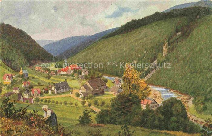 HOFFMANN  Heinrich Kuenstlerkarte Schoenmuenzach Burgtal