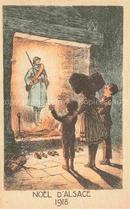 Noel Weihnachten Christmas X-Mas-- D Alsace Lorraine Soldat