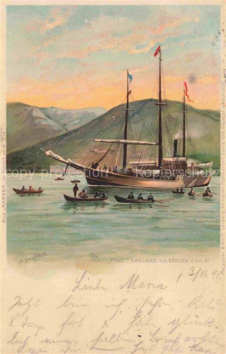 Goldfeld A. Kuenstlerkarte Abschied von Bergen