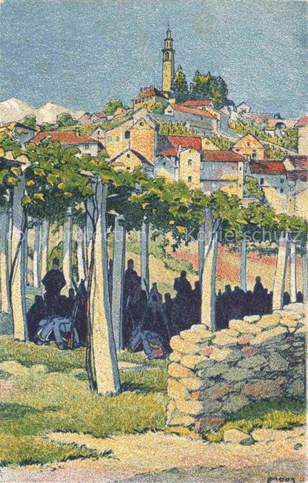 Moos Carl Kuenstlerlitho Pergolato Nelticino Meridionale