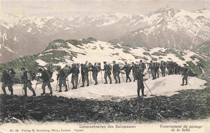 Gebirgsjaeger Chasseur Alpins Mountaineers Militaria-- Ueberschreiten des Sellap