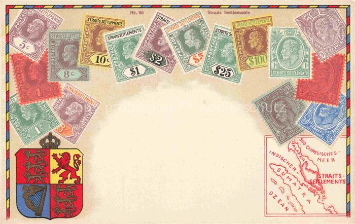 Straits Settlements Malaysia Malaya Briefmarken