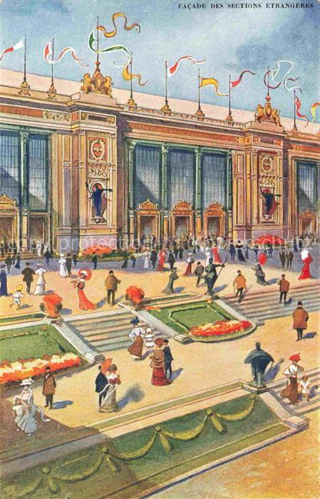 Exposition Bruxelles 1910 Facade des sections Etrangeres
