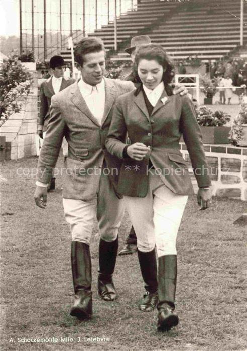 Reitsport Pferdesport Pferderennen Aachen A Schockemoehle Mlle J. Leiebvre