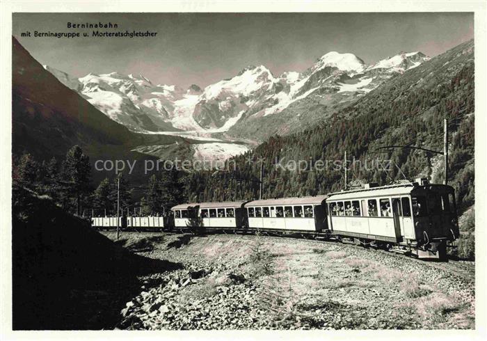 Eisenbahn Railway Chemin de Fer Bernina Nahn Deutsch Schweiz Italien Morteratsch