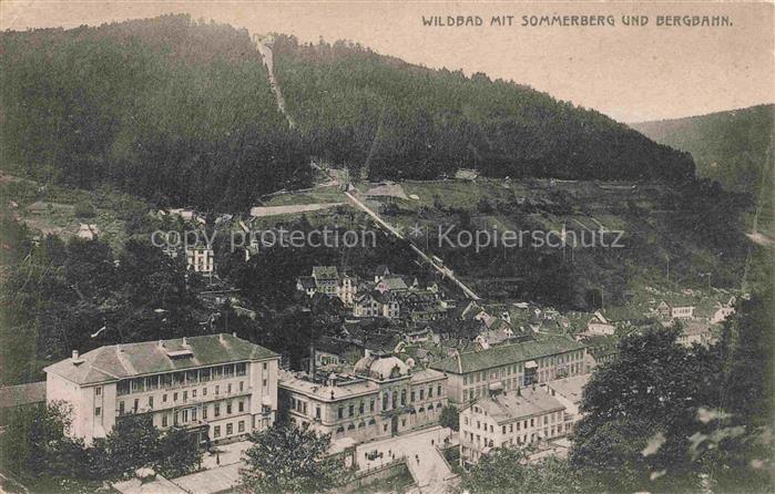 WILDBAD Schwarzwald mit Sommerberg und Bergbahn