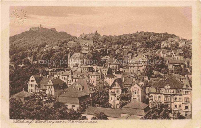 EISENACH Thueringen Blick auf Stadt und Wartburg