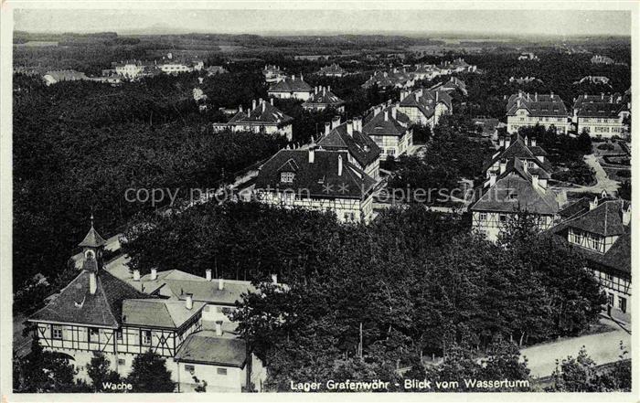 Grafenwoehr Truppenuebungsplatz Blick vom Wasserturm Wache