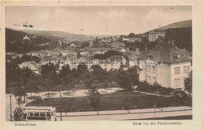 BADEN-BADEN BW Blick von der Friedrichshoehe