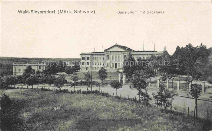 Wald-Sieversdorf Waldsieversdorf Brandenburg Sanatorium mit Badehaus