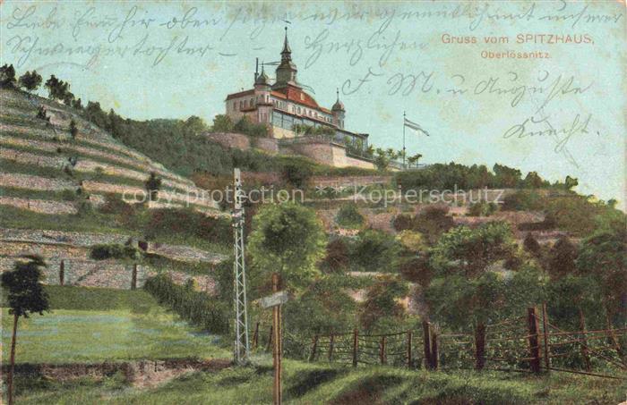 Oberloessnitz Radebeul Meissen Sachsen Spitzhaus Panorama