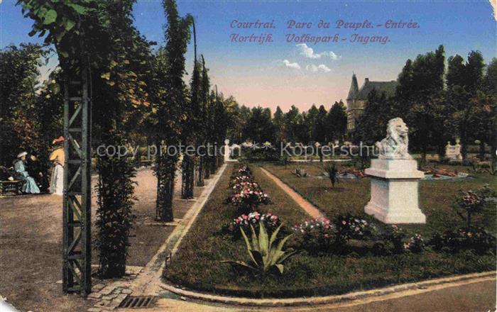 Courtrai KORTRIJK Flandre Belgie Parc du Peuple Entree Feldpost