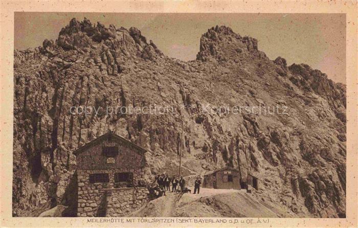 Meilerhuette 2377m Garmisch-Partenkirchen mit Toerlspitzen