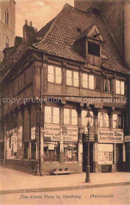 HAMBURG  CITY Pferdemarkt aeltestes Haus
