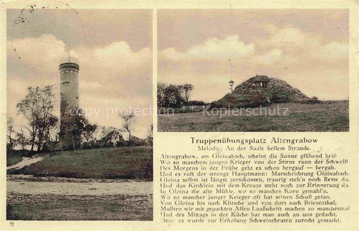 Altengrabow  Alten-Grabow Kaserne Jerichower Land Turm Huegel Truppenuebungsplat