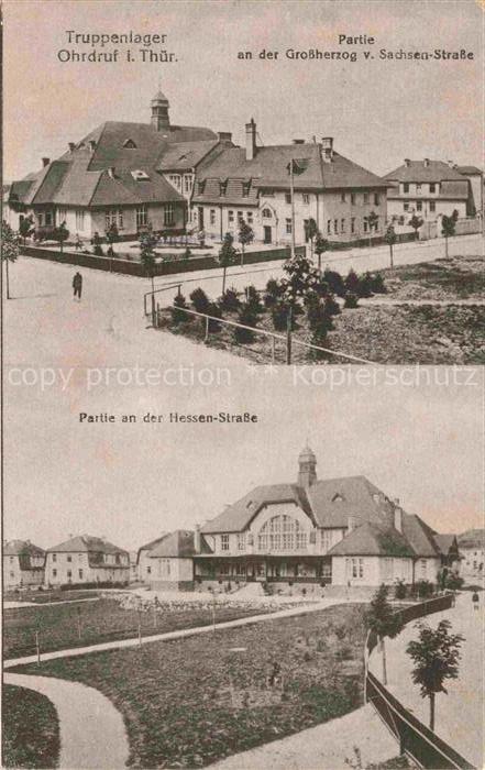 Ohrdruf Truppenlager Grossherzog von Sachsen Strasse Partie an der Hessen Strass